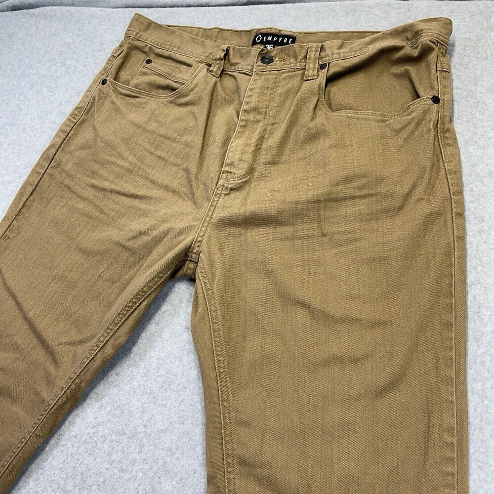 Empyre Verge Men's Size 36x30 Brown Stretch Tapered Jeans Pants Skater